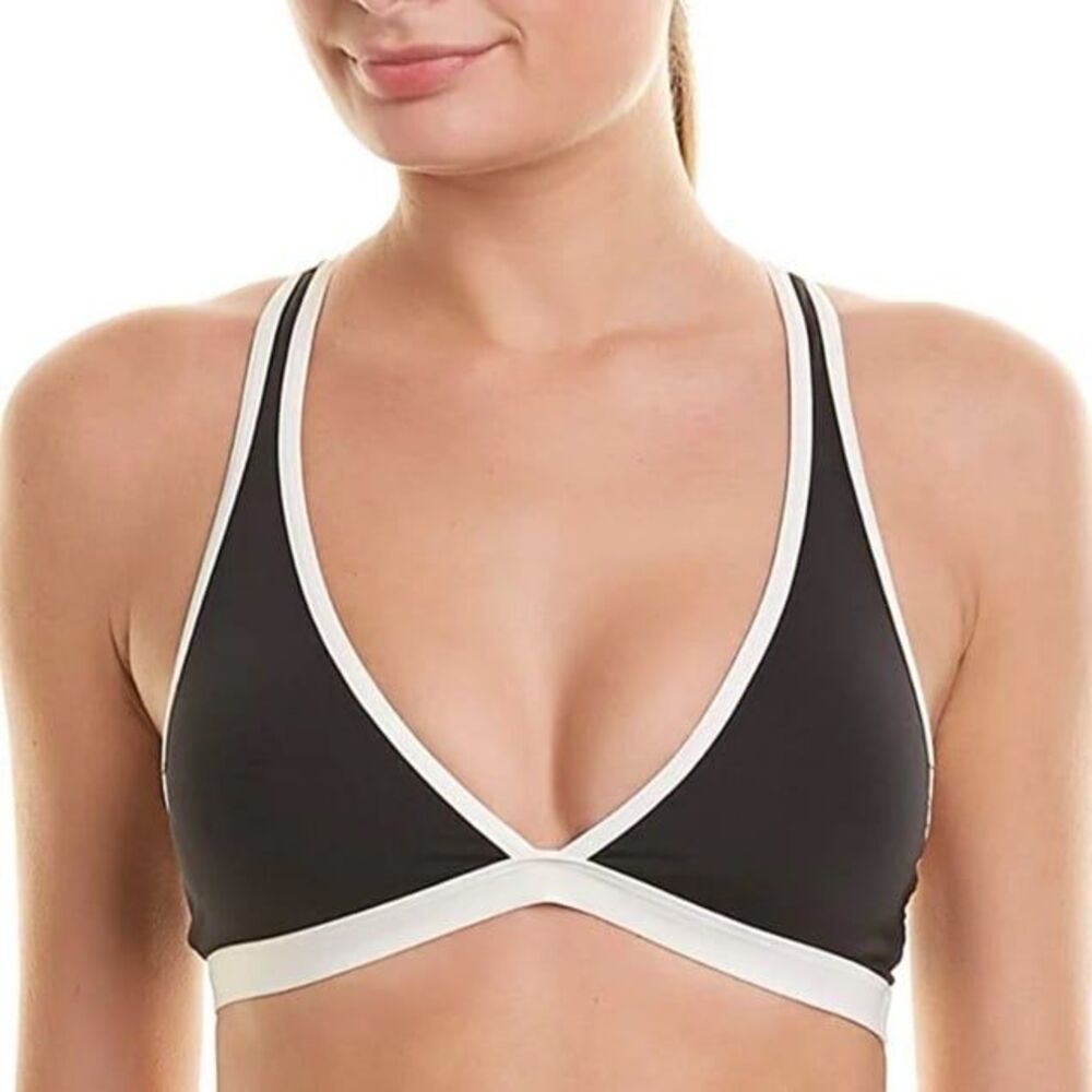 Vintage Ralph Lauren contrast piping triangle bikini top